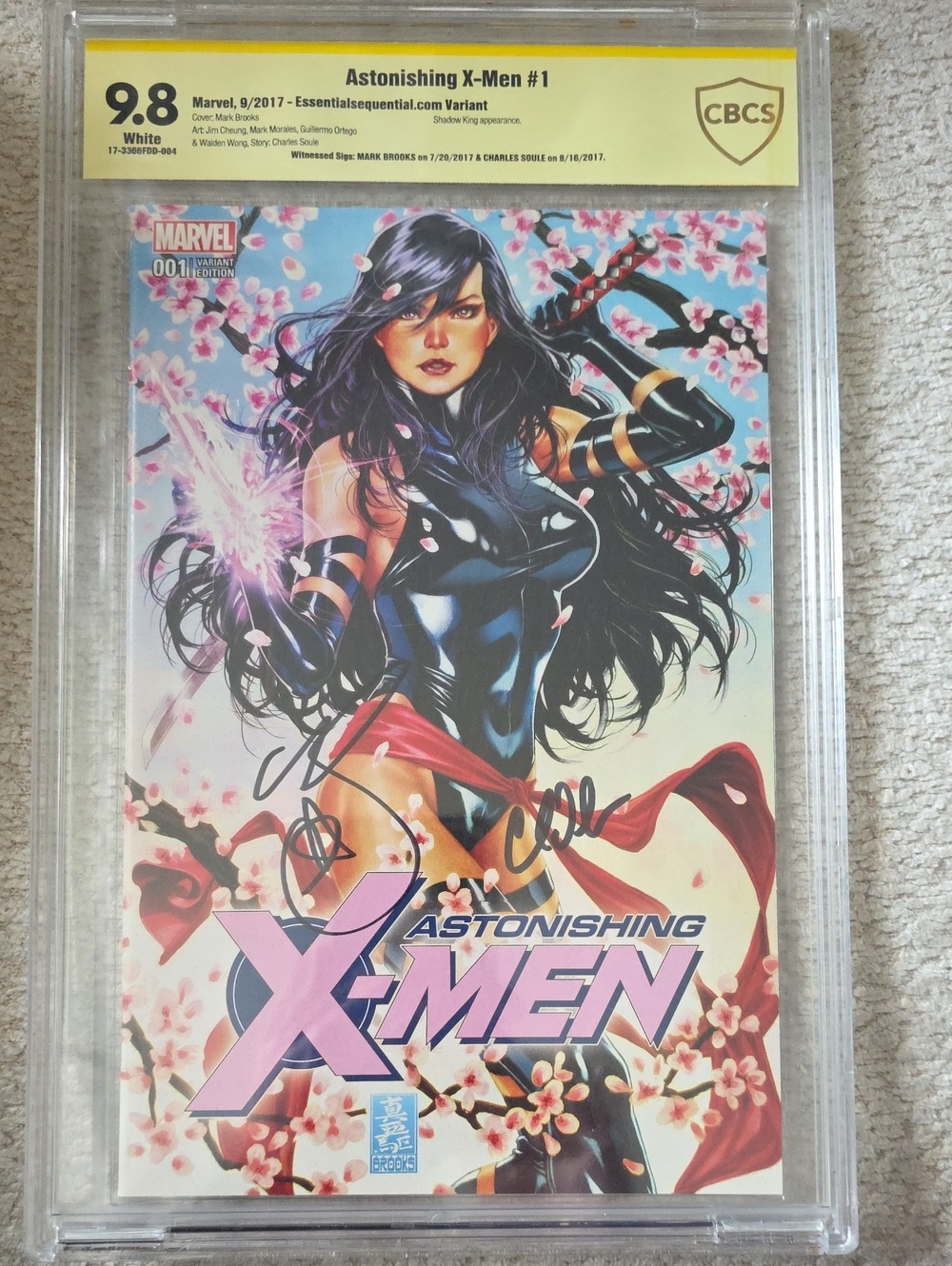Astonishing X-Men 1! CBCS 9.8 Signed By Mark Brooks And Charles Soule.